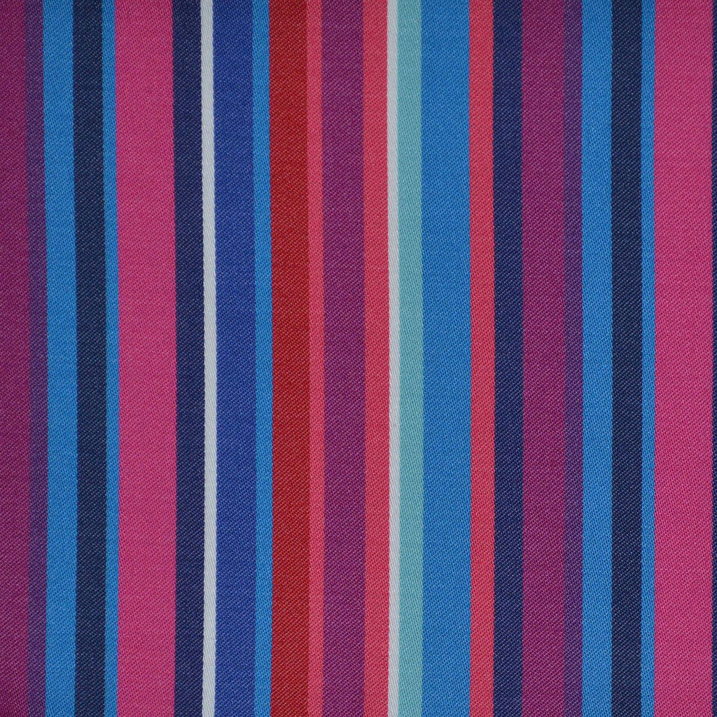 Pink, Red, Blue & White Multi Stripe Cotton Shirting