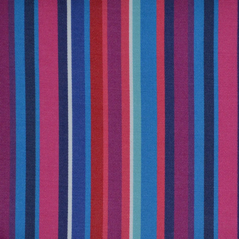 Pink, Red, Blue & White Multi Stripe Cotton Shirting