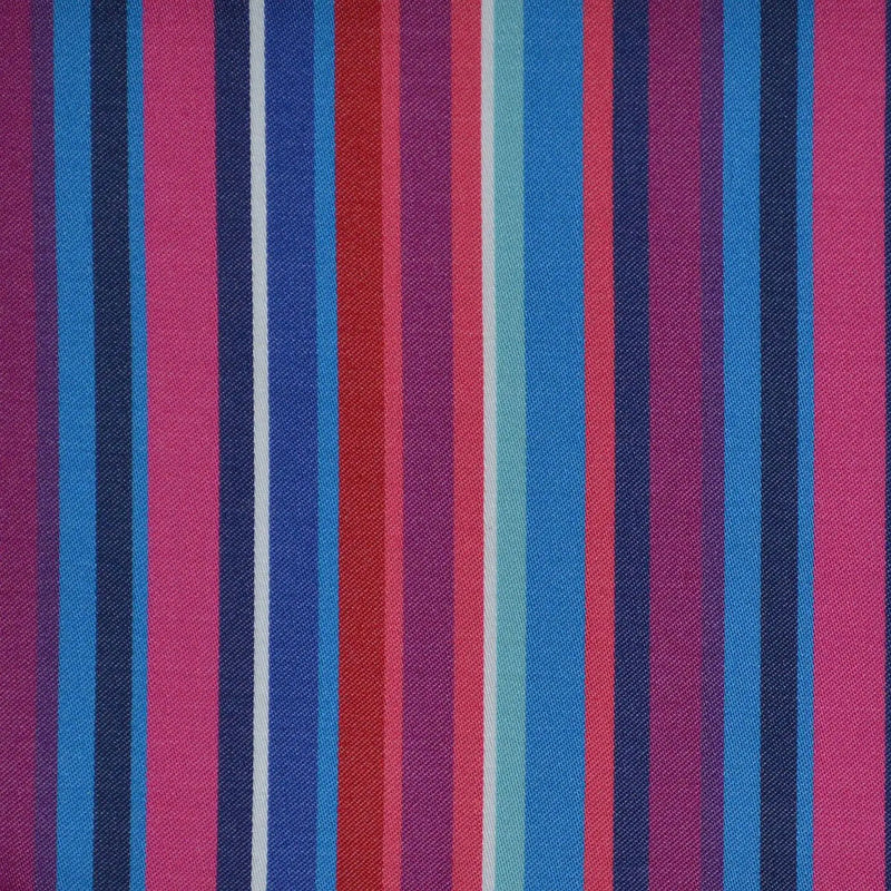 Pink, Red, Blue & White Multi Stripe Cotton Shirting