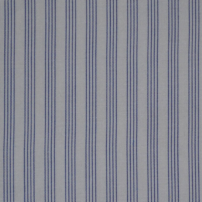 White with Blue Stripe Cotton Shirting