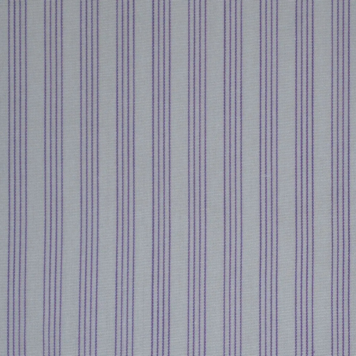 White with Lilac Stripe Cotton Shirting