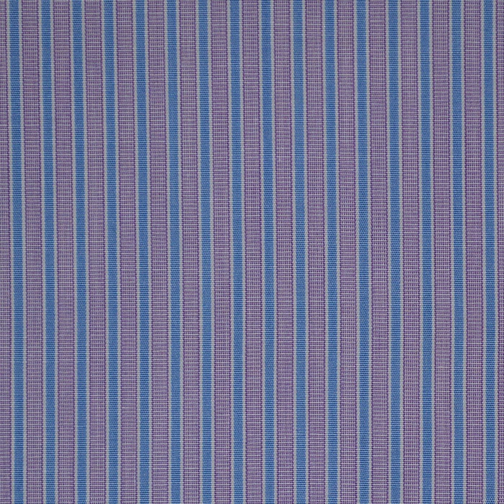 Purple with White & Blue Stripe Cotton Shirting