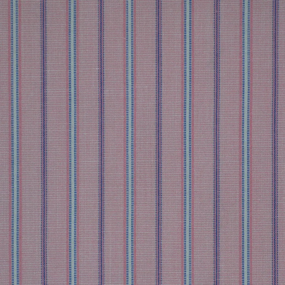 Pink with White & Blue Stripe Cotton Shirting