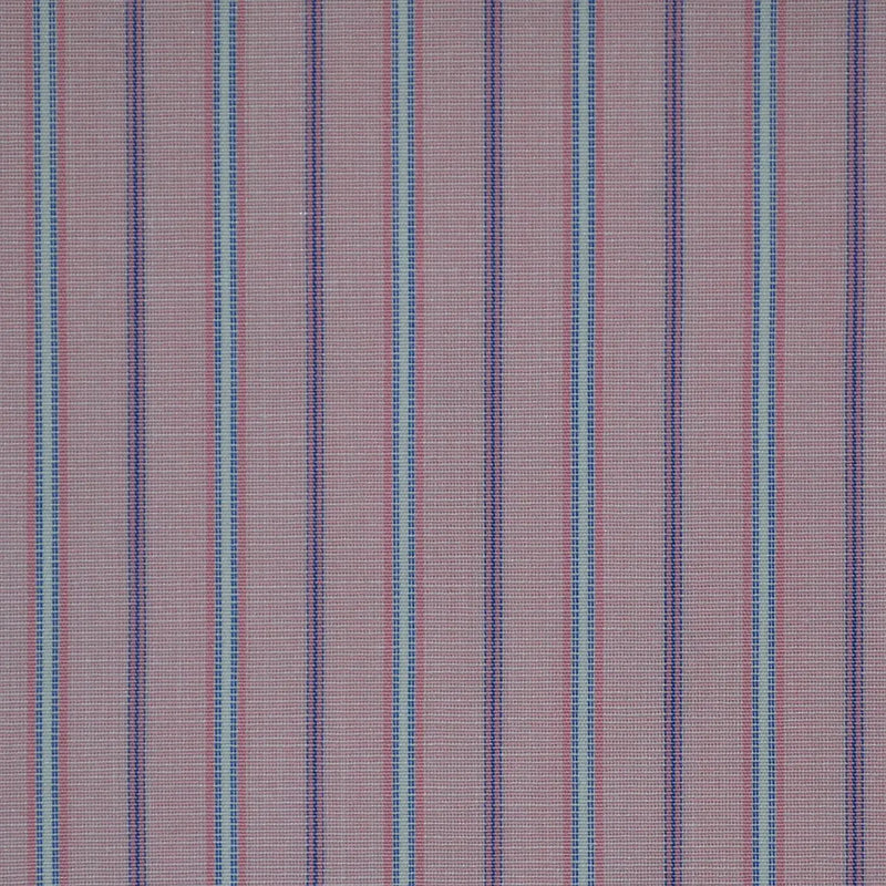 Pink with White & Blue Stripe Cotton Shirting