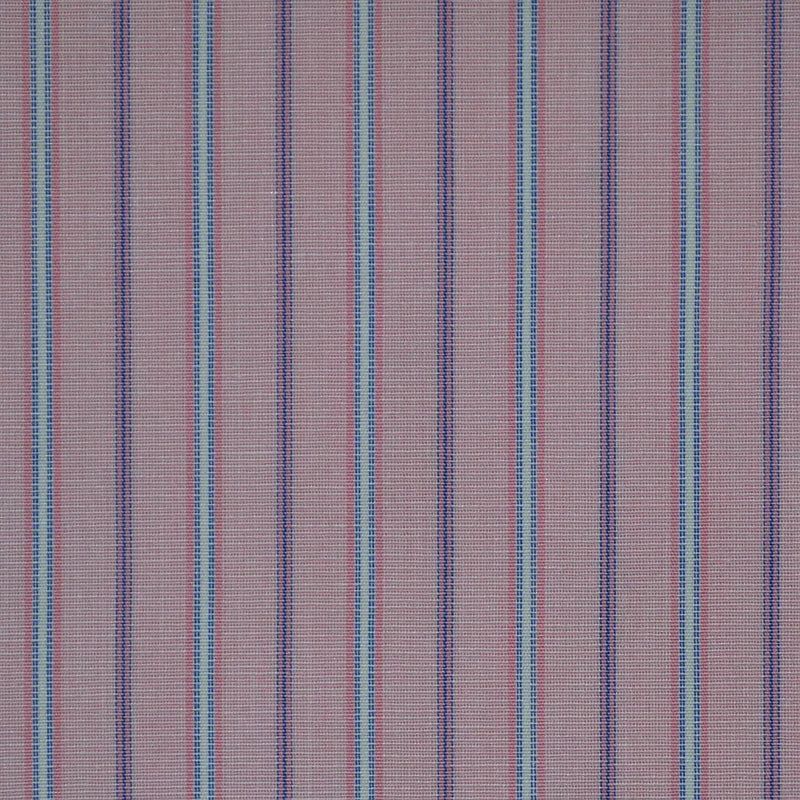 Pink with White & Blue Stripe Cotton Shirting