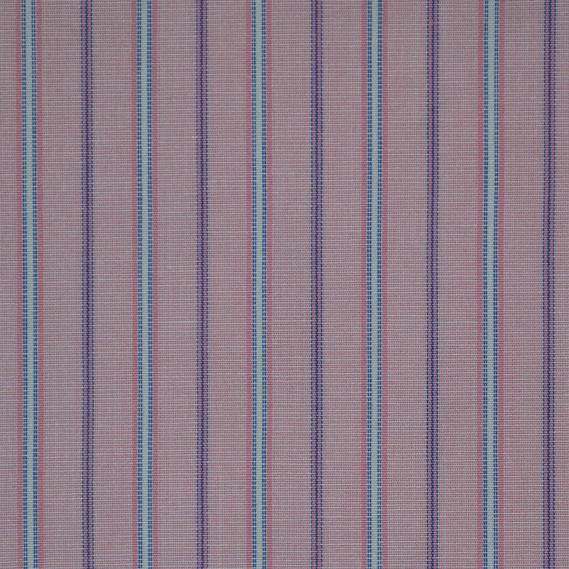 Pink with White & Blue Stripe Cotton Shirting