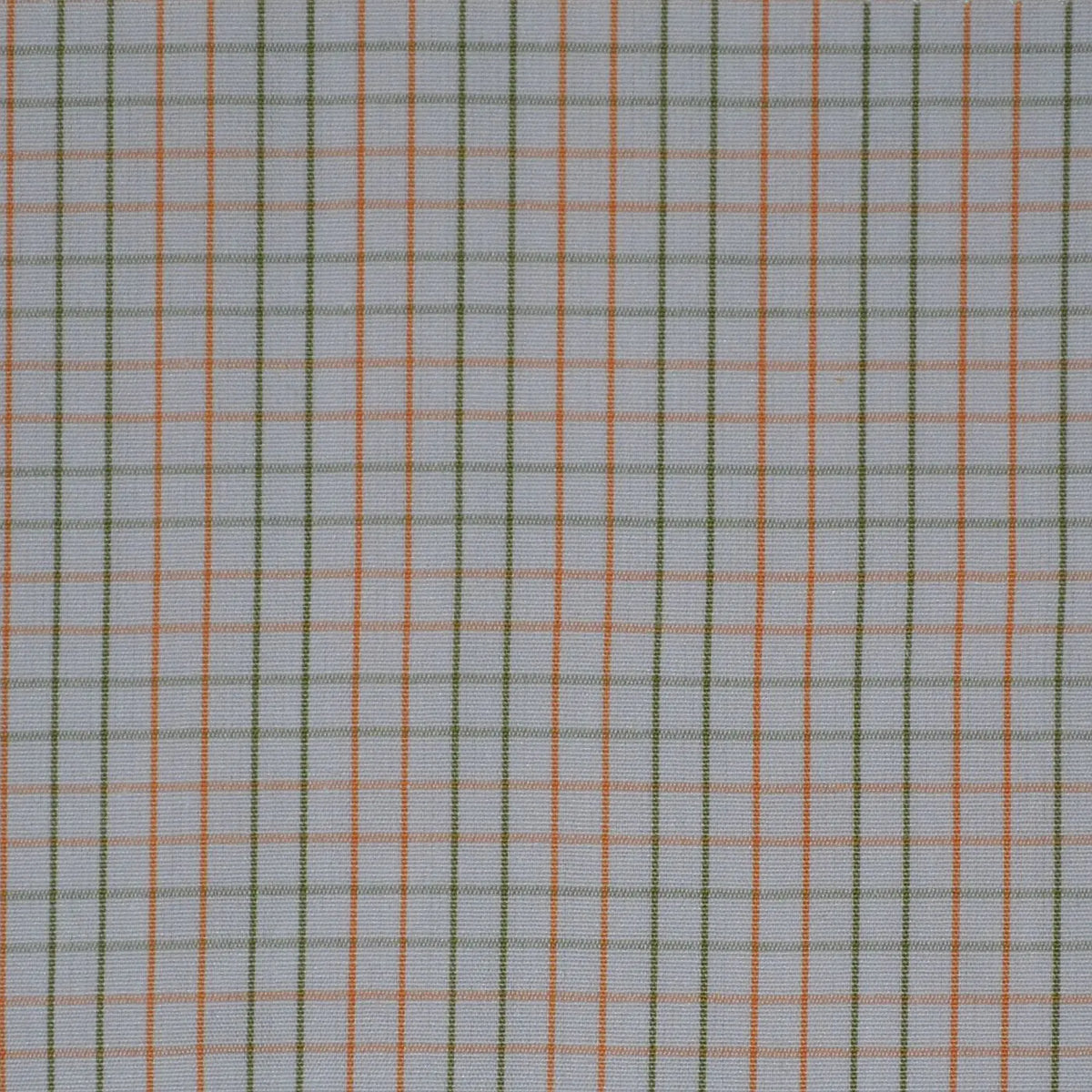 White with Orange & Green Check Cotton Shirting