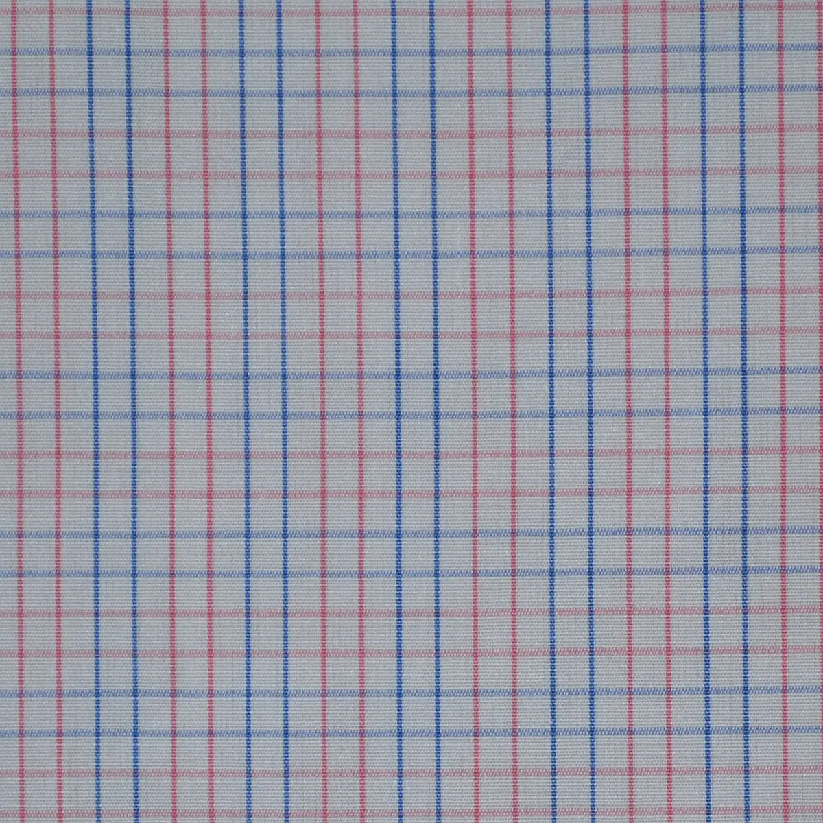 White with Pink & Blue Check Cotton Shirting