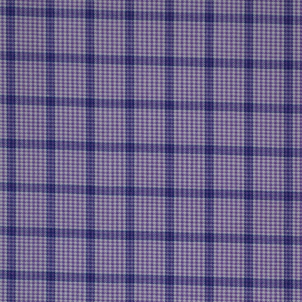 Lilac with Purple Check Cotton Shirting