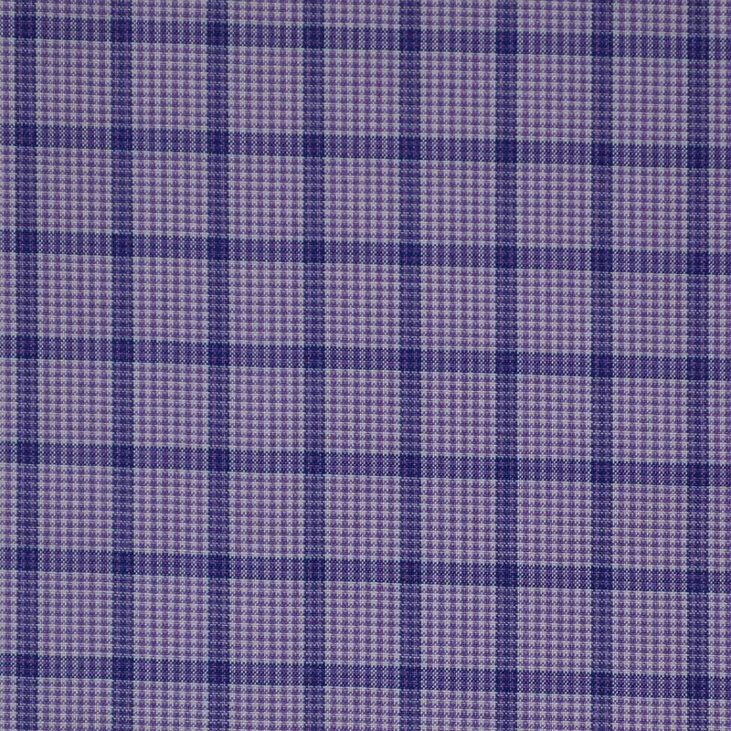 Lilac with Purple Check Cotton Shirting