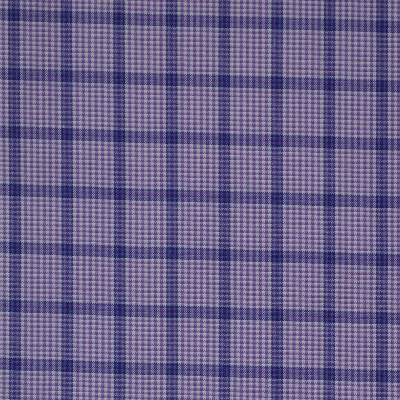 Lilac with Purple Check Cotton Shirting