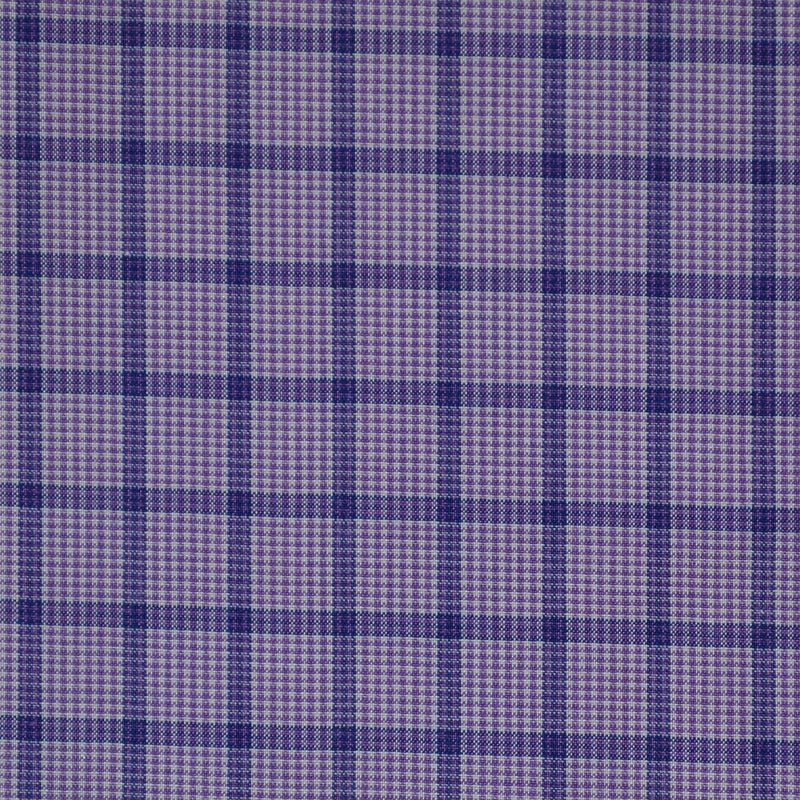 Lilac with Purple Check Cotton Shirting