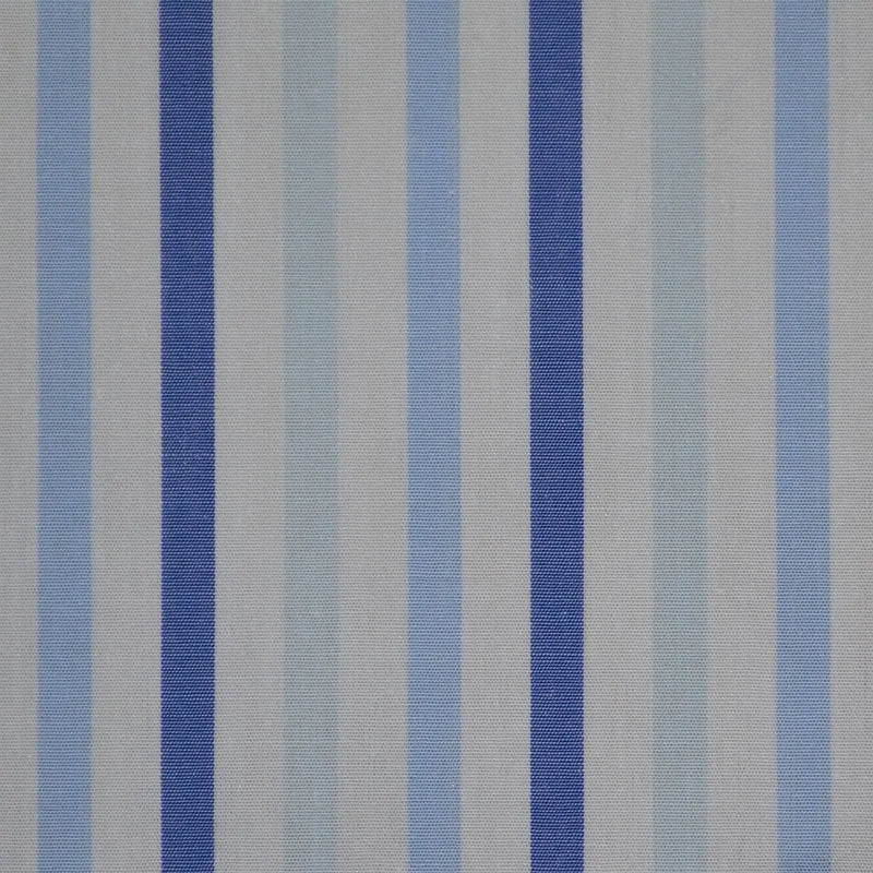 White with Blue Stripe Cotton Shirting