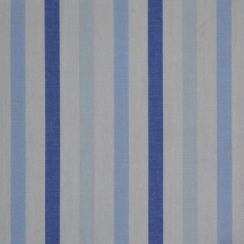 White with Blue Stripe Cotton Shirting