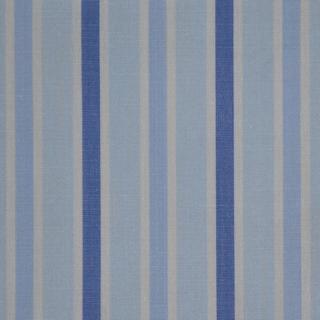 Blue with White Stripe Cotton Shirting