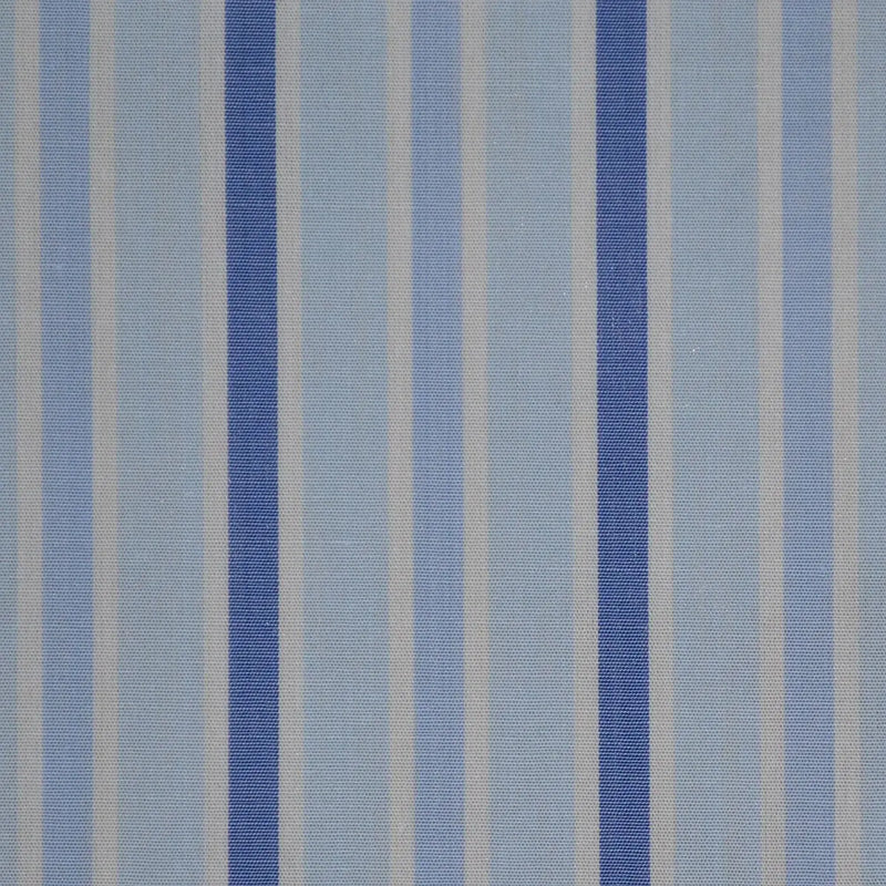 Blue with White Stripe Cotton Shirting