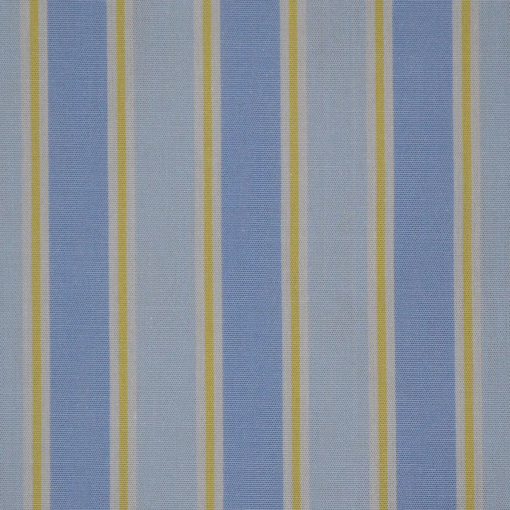 Blue with Yellow Stripe Cotton Shirting