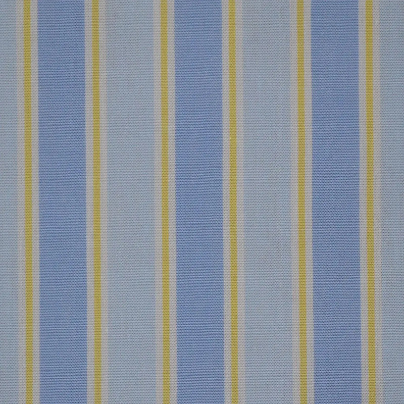 Blue with Yellow Stripe Cotton Shirting