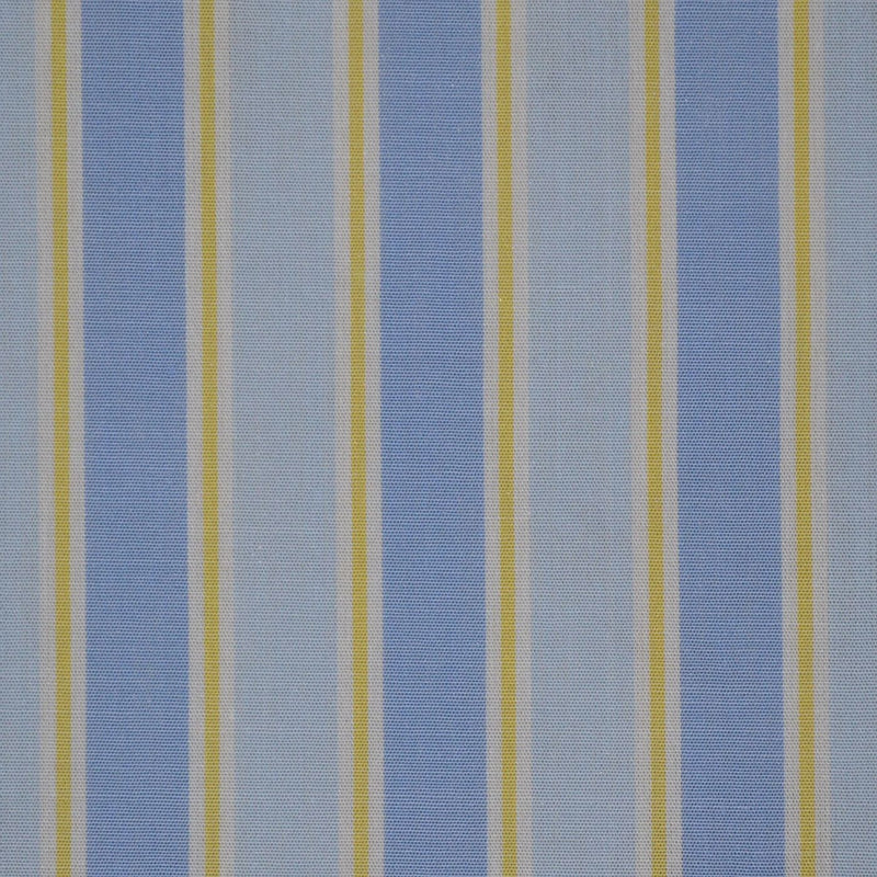 Blue with Yellow Stripe Cotton Shirting