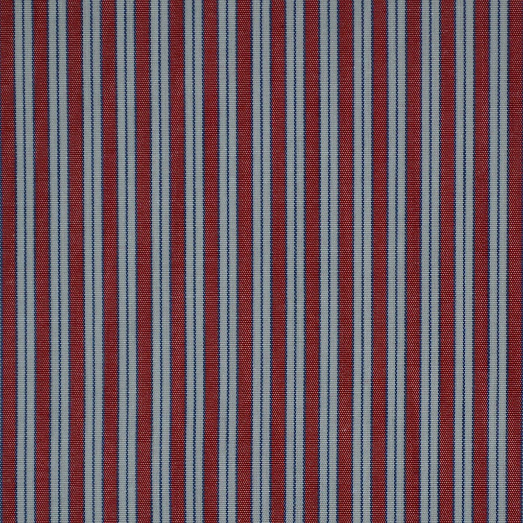 Red, White & Blue Stripe Cotton Shirting