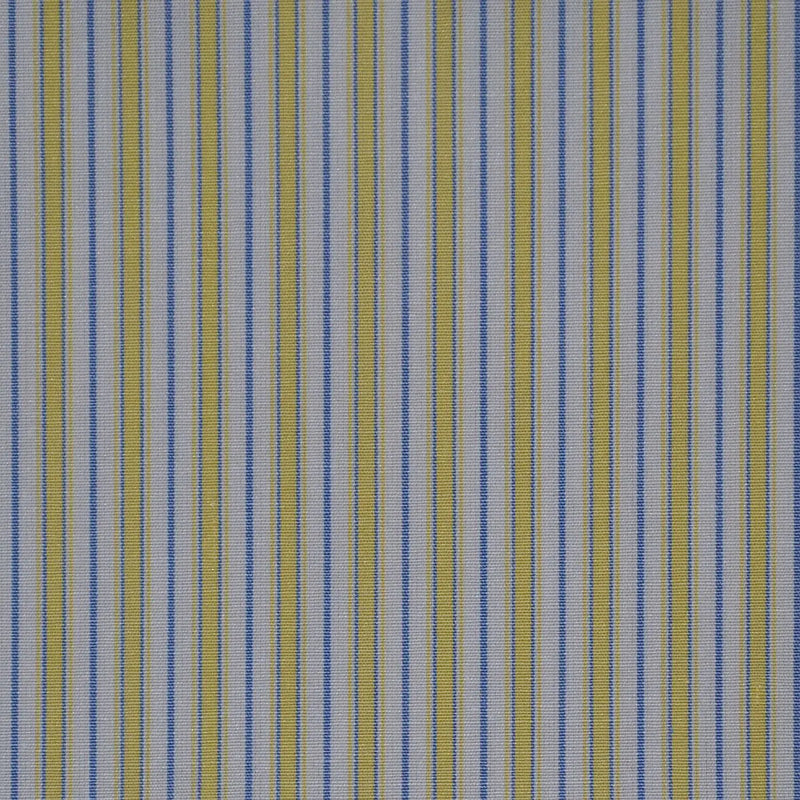 Yellow, White & Blue Cotton Shirting