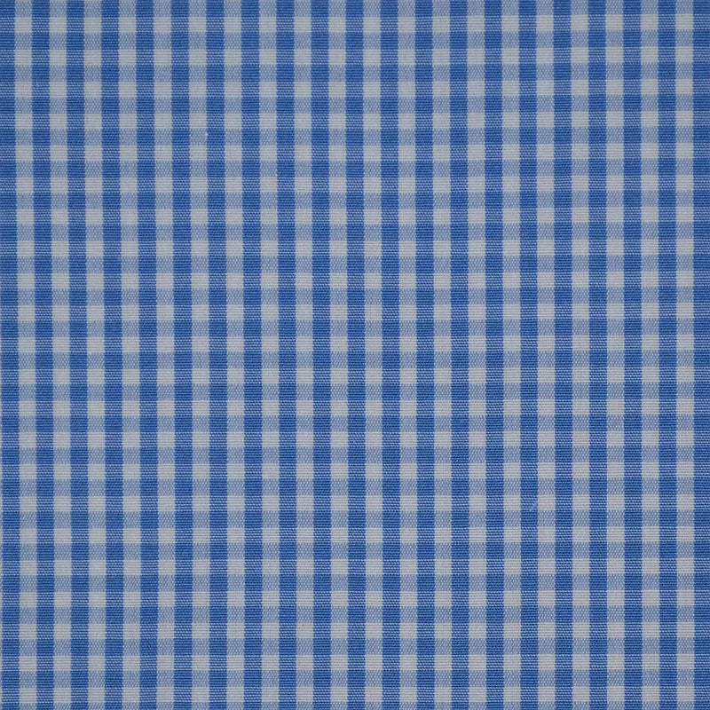 Light Blue & White Gingham Check Cotton Shirting