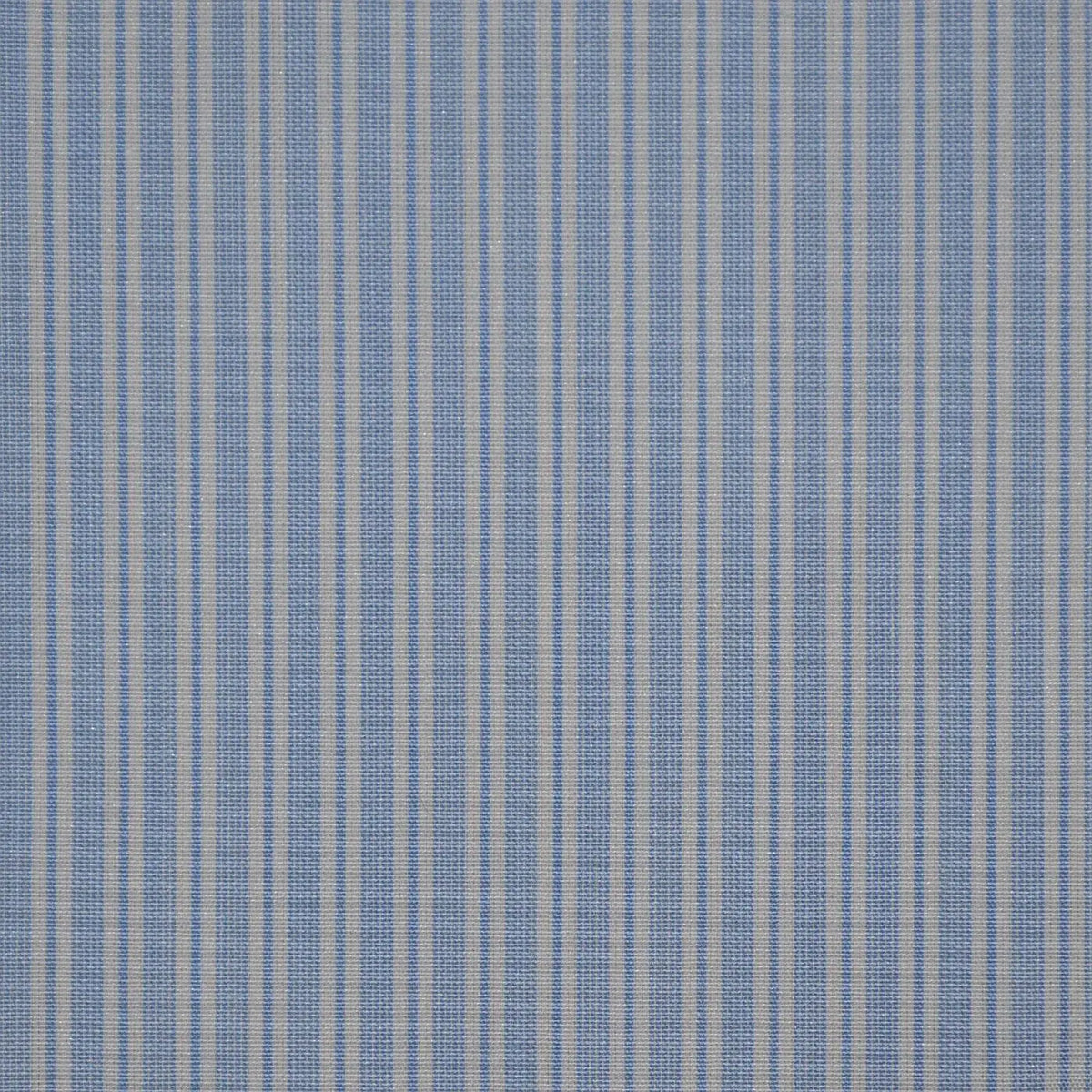 Blue with White Stripe Cotton Shirting