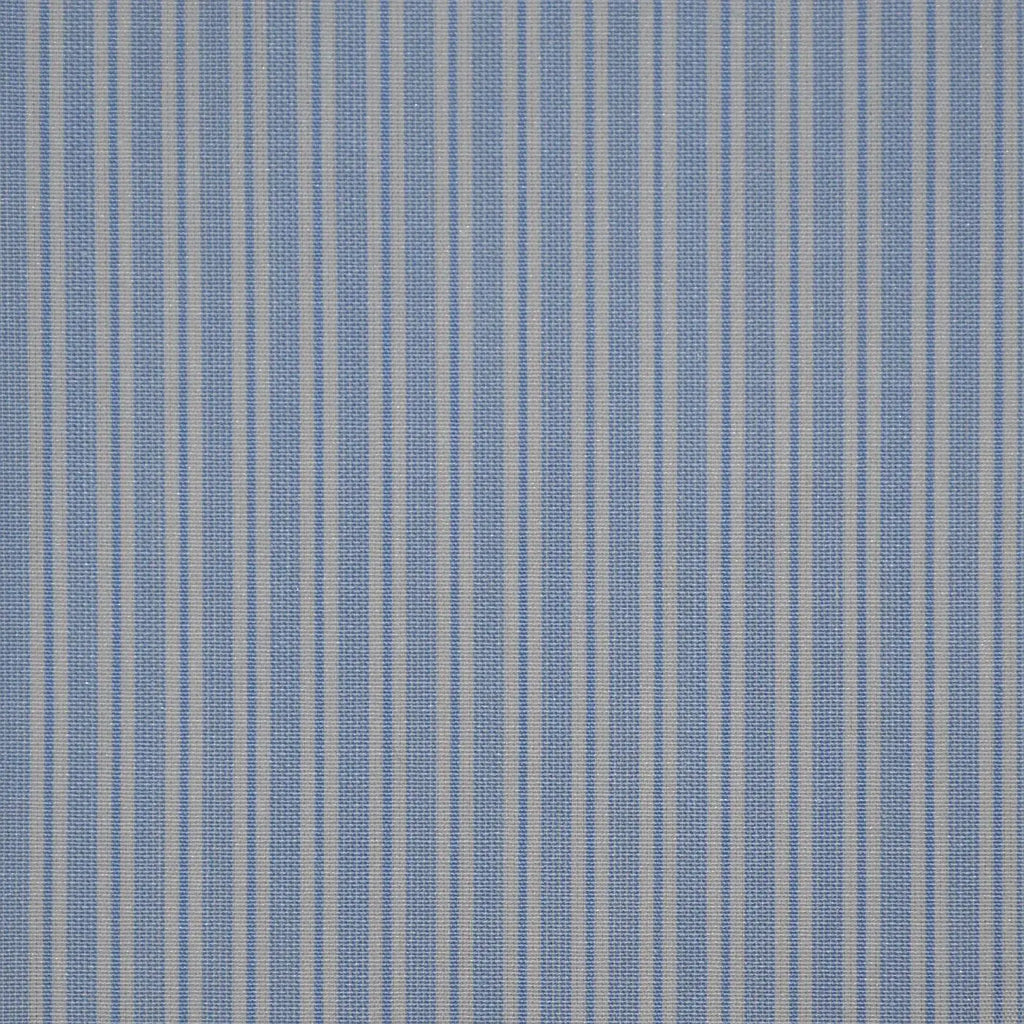 Blue with White Stripe Cotton Shirting