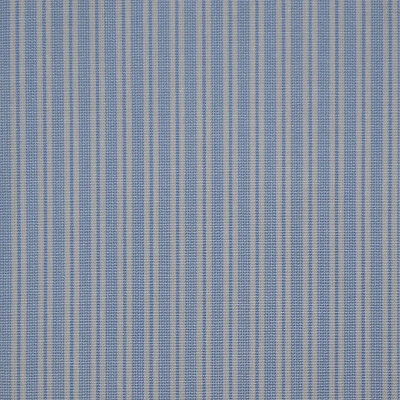 Blue with White Stripe Cotton Shirting