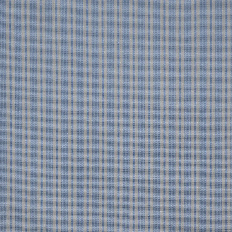 Blue with White Stripe Cotton Shirting