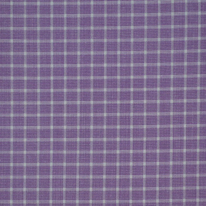 Purple with White Check Cotton Shirting