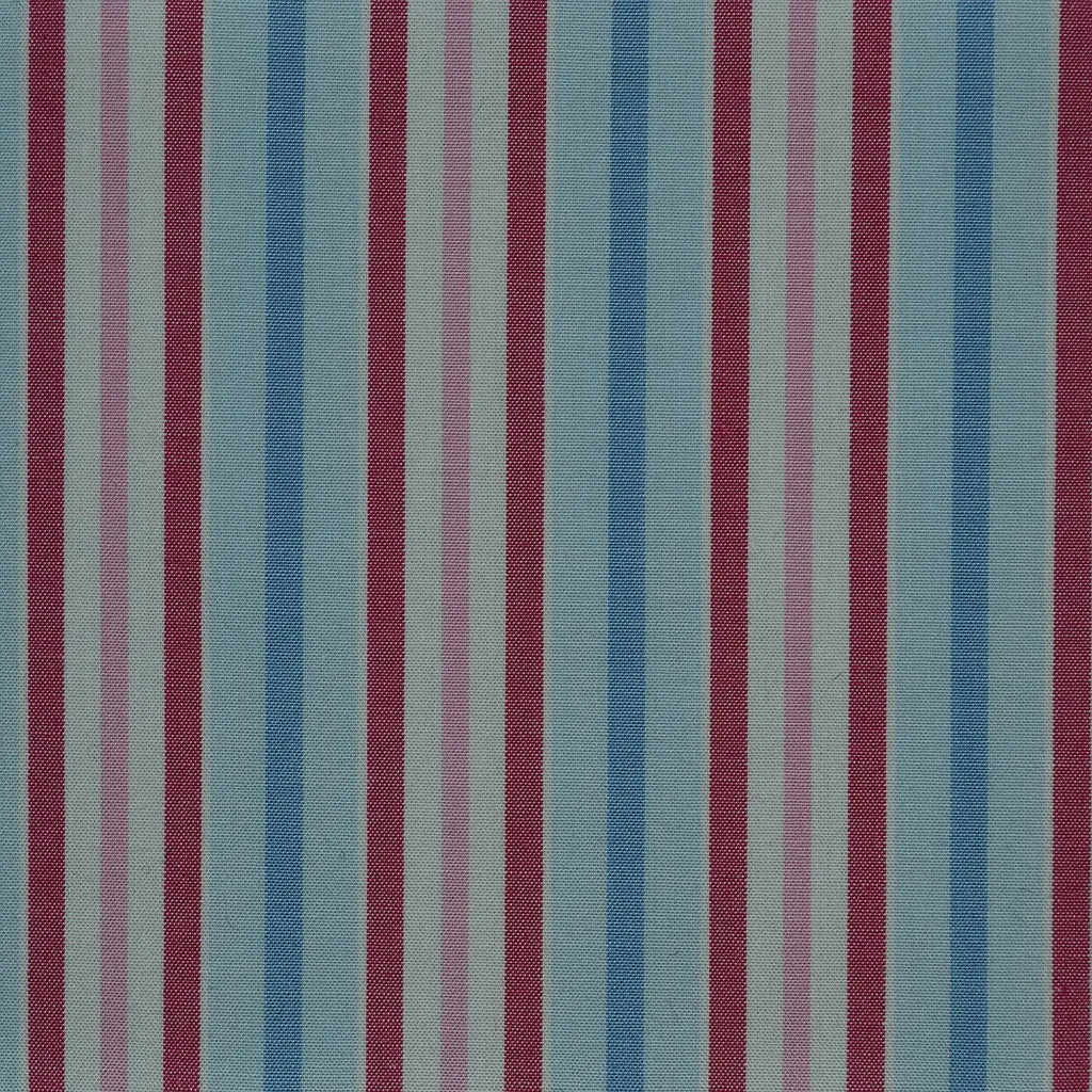 Blue with Pink & Red Stripe Cotton Shirting