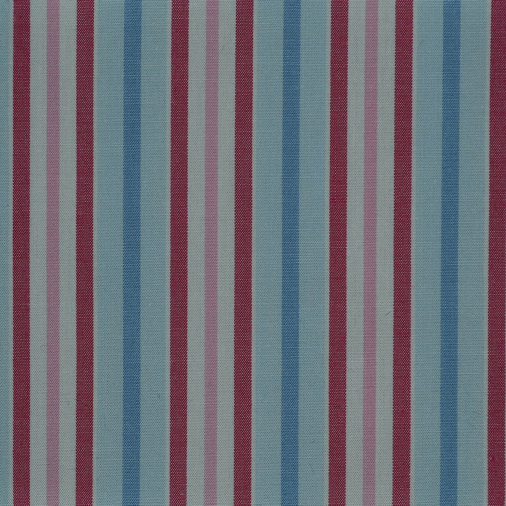 Blue with Pink & Red Stripe Cotton Shirting