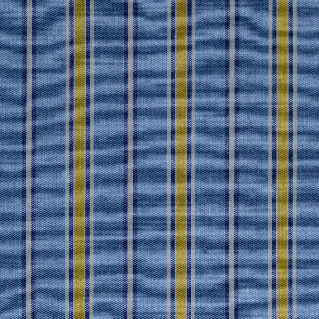 Blue with Yellow Stripe Cotton Shirting