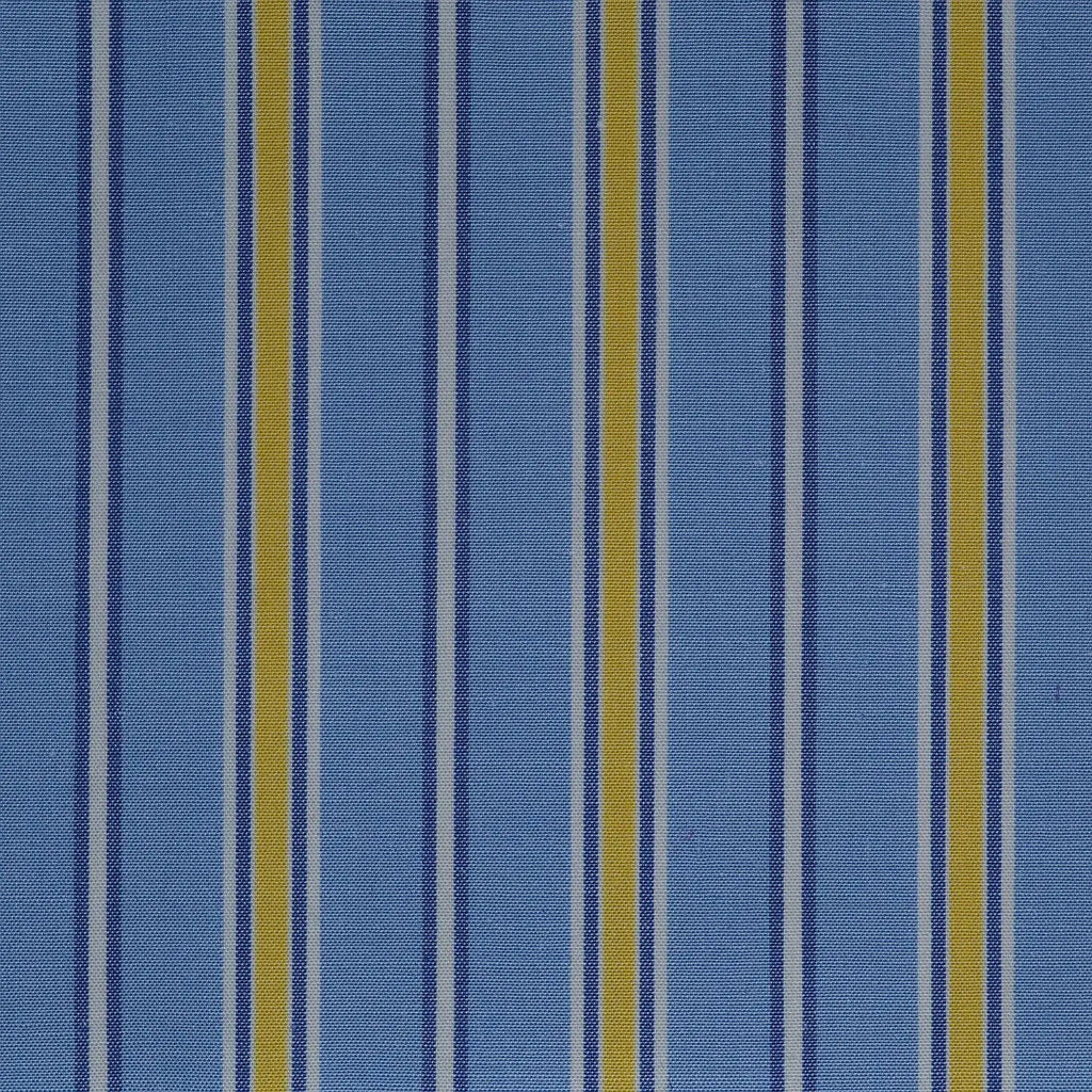 Blue with Yellow Stripe Cotton Shirting