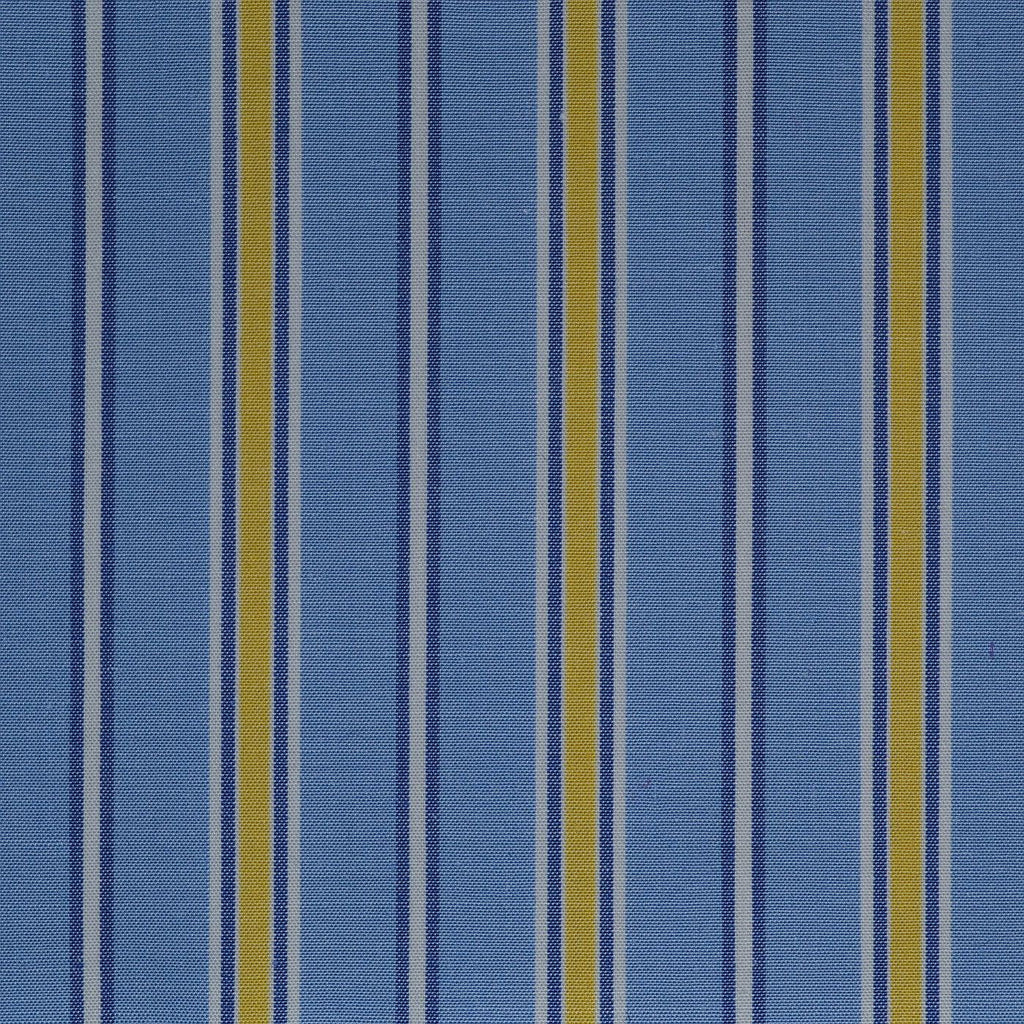 Blue with Yellow Stripe Cotton Shirting