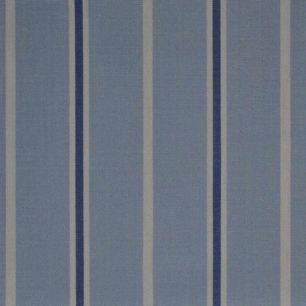 Blue with Dark Blue & White Stripe Cotton Shirting