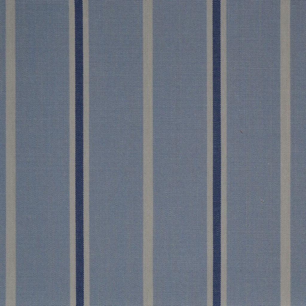 Blue with Dark Blue & White Stripe Cotton Shirting