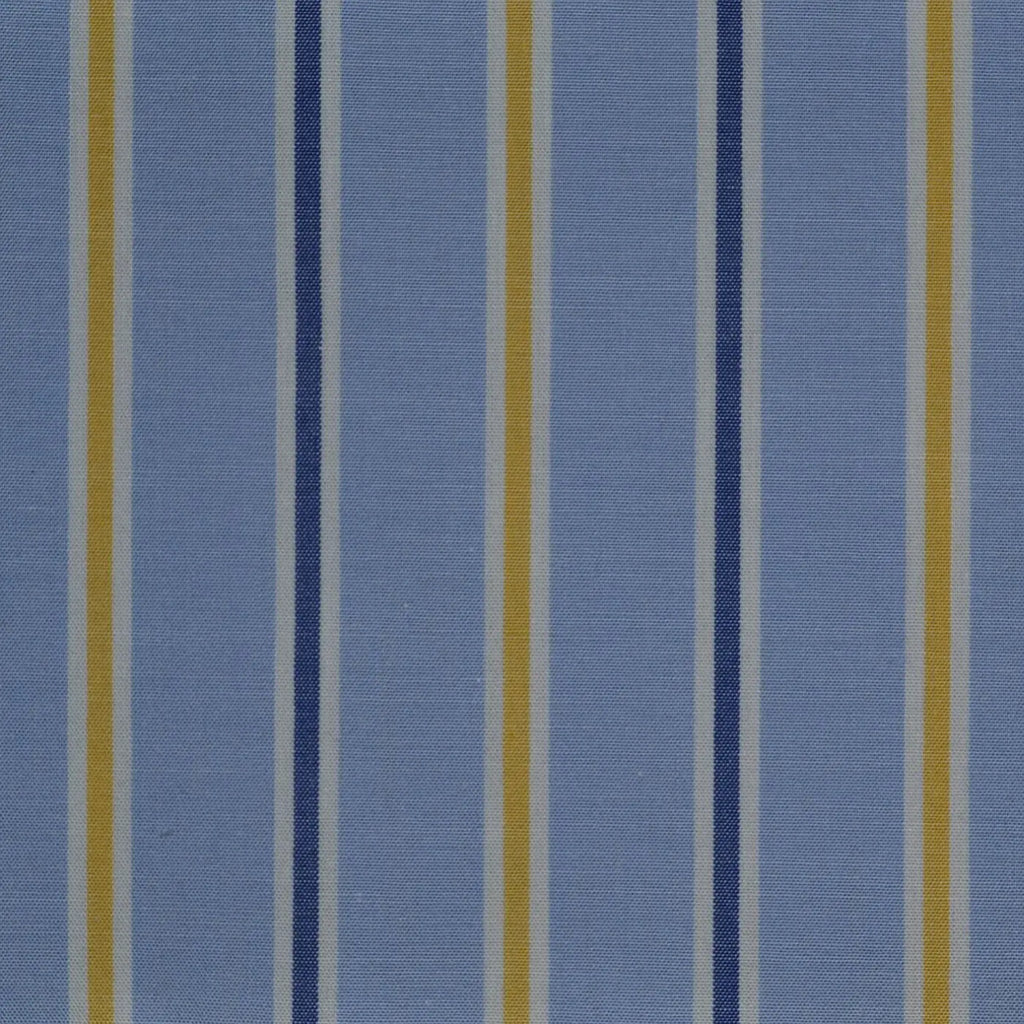 Blue with Dark Blue & Yellow Stripe Cotton Shirting