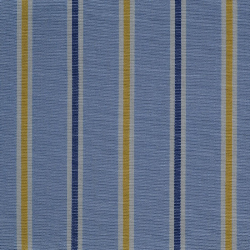 Blue with Dark Blue & Yellow Stripe Cotton Shirting