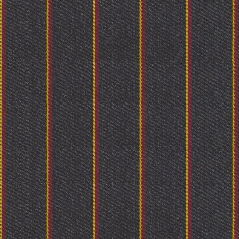Grey, Red & Yellow Blazer Stripe Jacketing