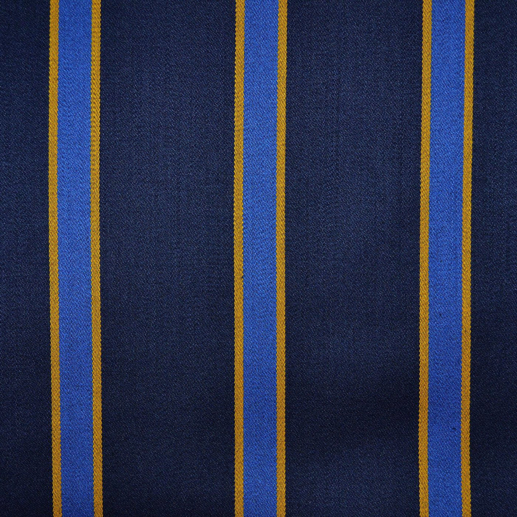 Navy Blue, Royal Blue & Yellow Blazer Stripe Jacketing