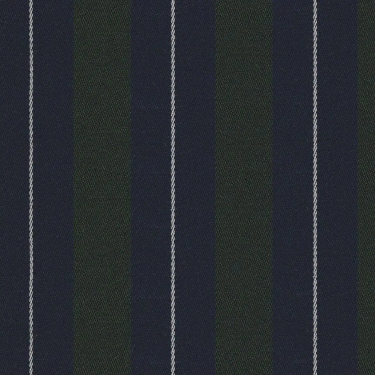 Navy Blue, Green & White Blazer Stripe Jacketing