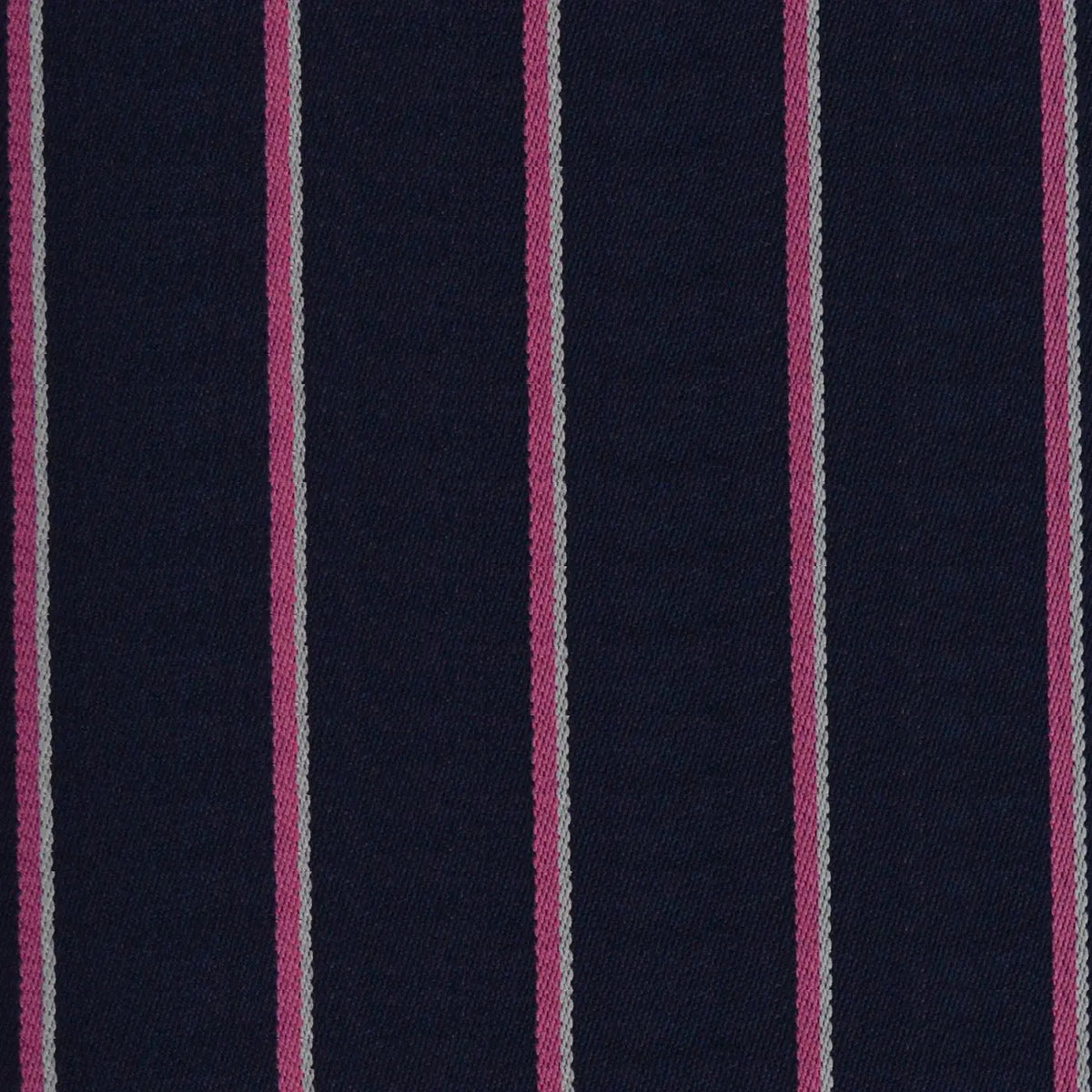 Navy Blue, Pink & White Blazer Stripe Jacketing