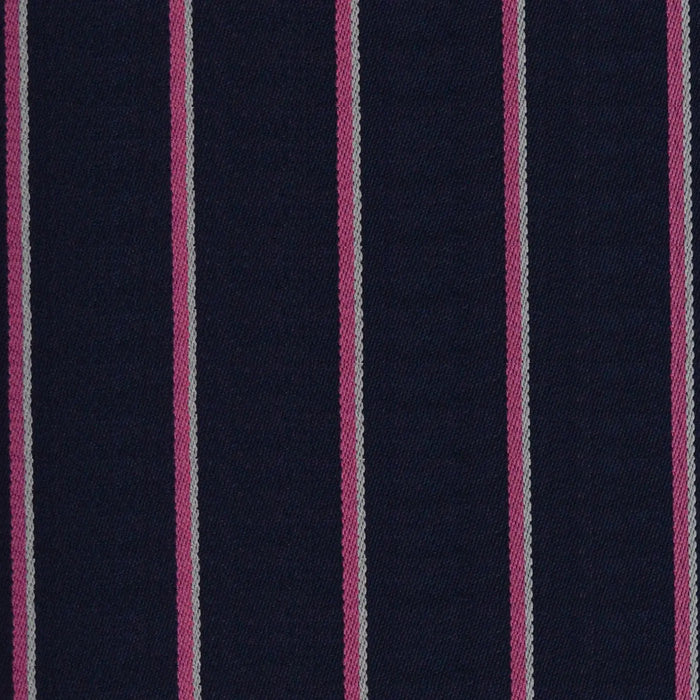 Navy Blue, Pink & White Blazer Stripe Jacketing