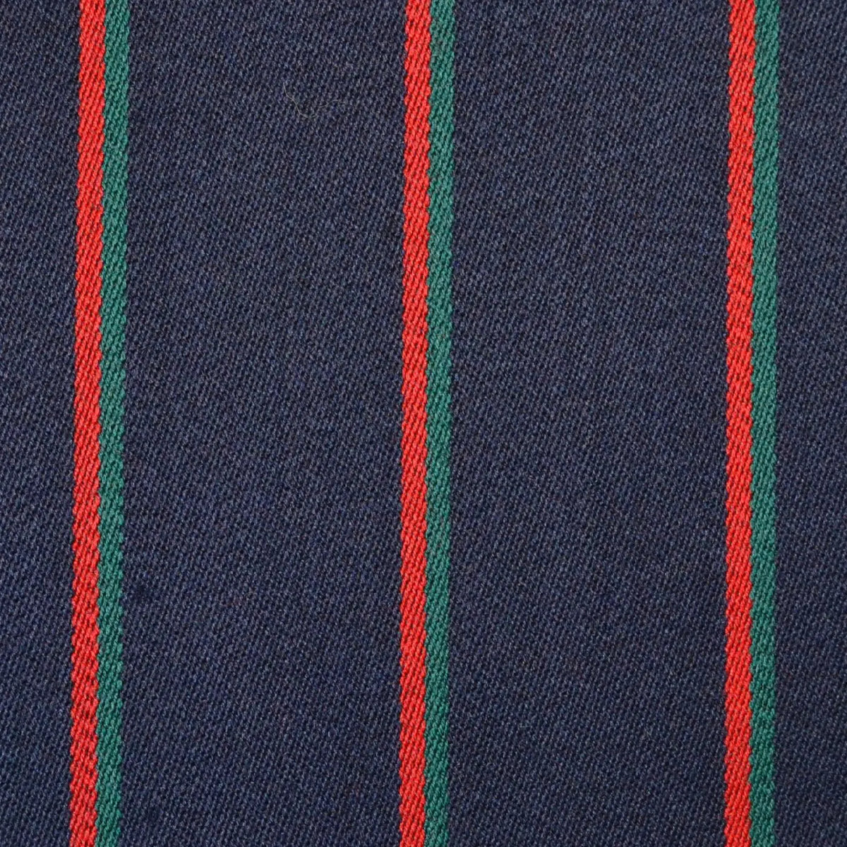 Navy Blue with Narrow Green & Red Blazer Stripe Jacketing
