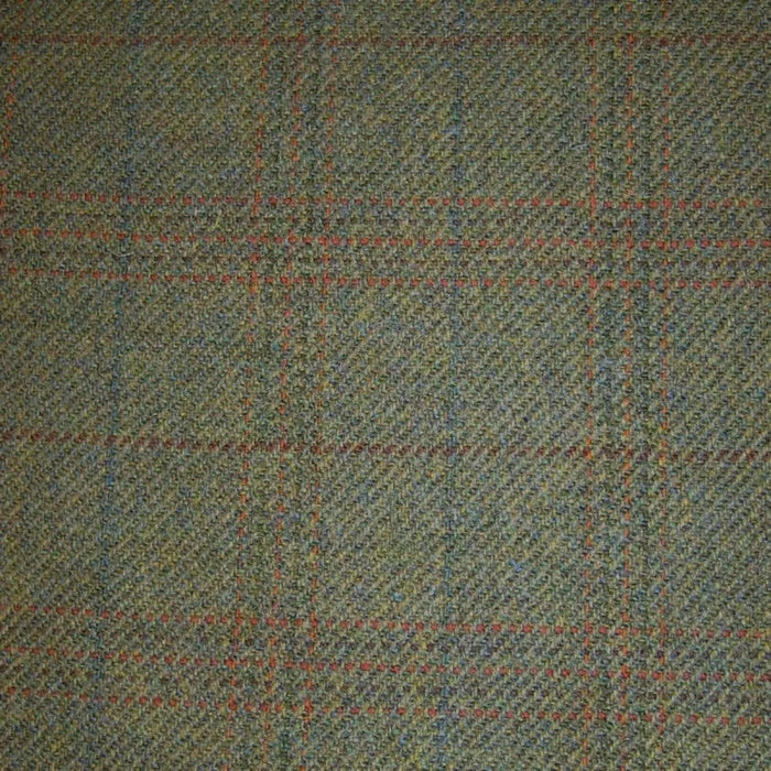Moss Green with Green & Orange Triple Check Tweed