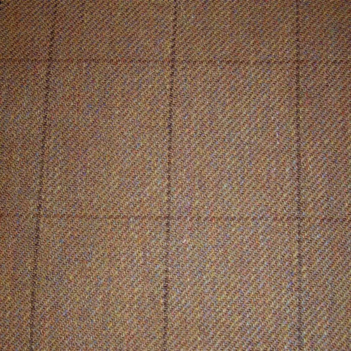 Light Brown with Dark Brown Check Tweed
