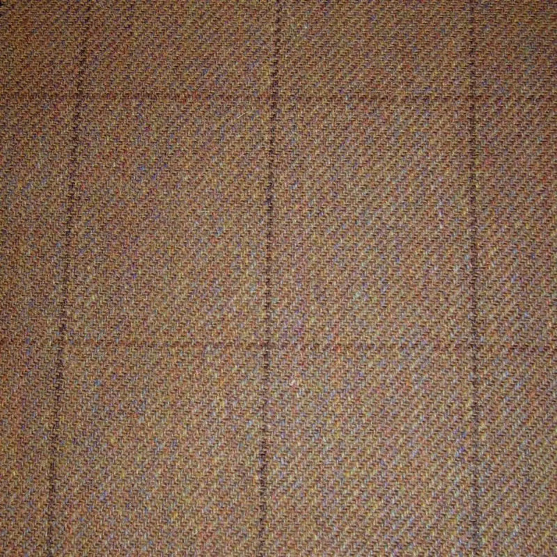 Light Brown with Dark Brown Check Tweed