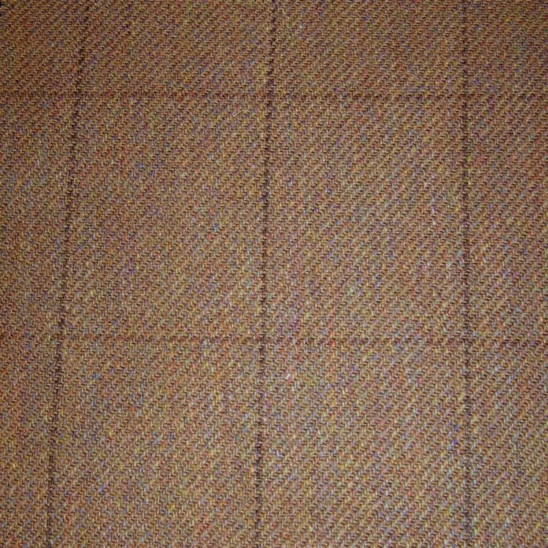 Light Brown with Dark Brown Check Tweed